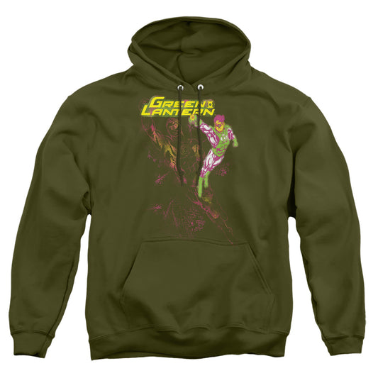 Gl Lantern Spray Mens Hoodie Military Green Officially Licensed