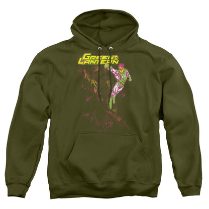 Gl Lantern Spray Mens Hoodie Military Green Officially Licensed