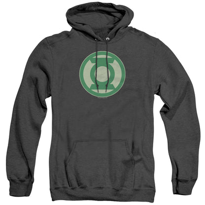 Green Lantern Green Symbol Mens Heather Hoodie Black Officially Licensed