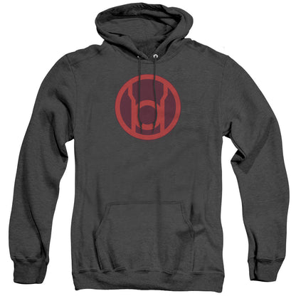 Green Lantern Red Symbol Mens Heather Hoodie Black Officially Licensed