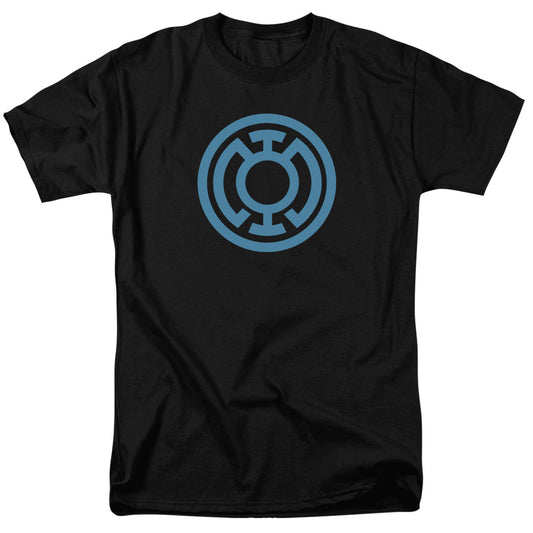 Green Lantern Lt Blue Emblem Mens T Shirt Black