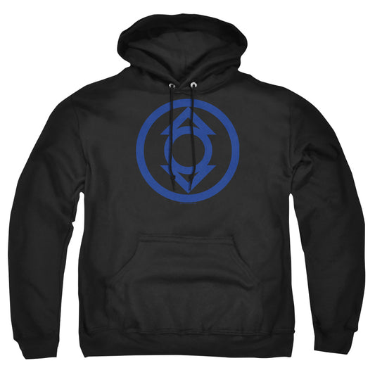 Green Lantern Blue Emblem Mens Hoodie Black Officially Licensed