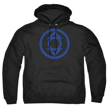 Green Lantern Blue Emblem Mens Hoodie Black Officially Licensed