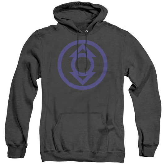 Green Lantern Blue Emblem Mens Heather Hoodie Black Officially Licensed