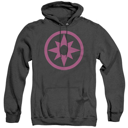 Green Lantern Pink Emblem Mens Heather Hoodie Black Officially Licensed