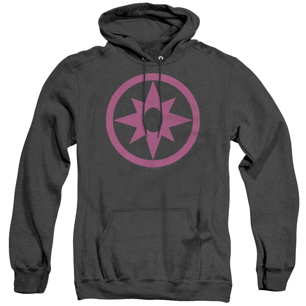 Green Lantern Pink Emblem Mens Heather Hoodie Black Officially Licensed