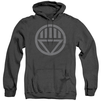 Green Lantern Grey Emblem Mens Heather Hoodie Black Officially Licensed