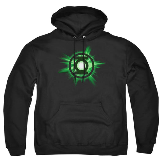 Green Lantern Green Glow Mens Hoodie Black Officially Licensed