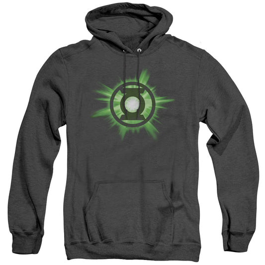 Green Lantern Green Glow Mens Heather Hoodie Black Officially Licensed