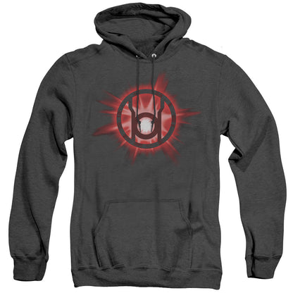 Green Lantern Red Glow Mens Heather Hoodie Black Officially Licensed