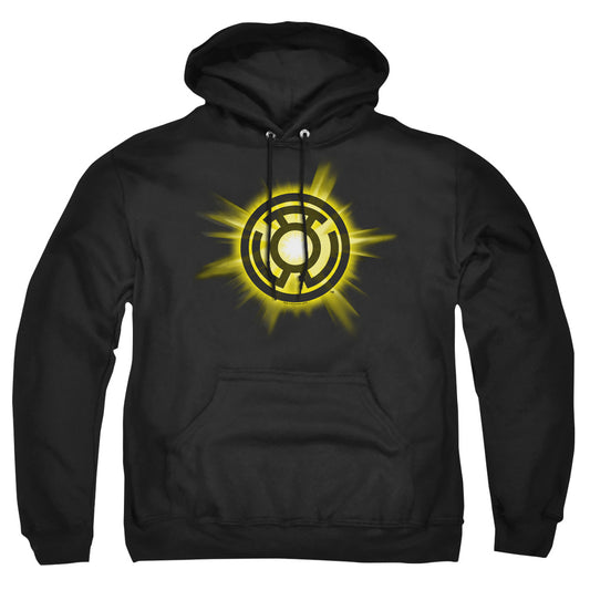 Green Lantern Yellow Glow Mens Hoodie Black Officially Licensed