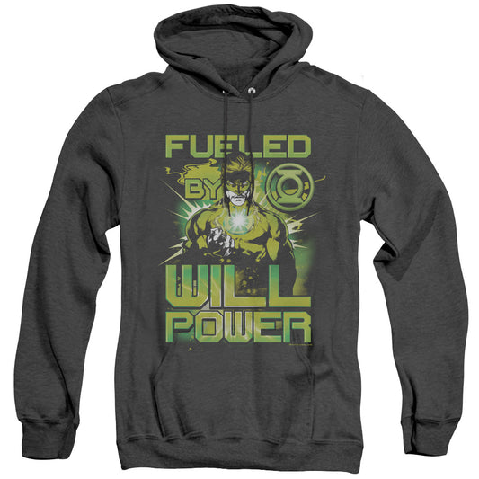 Green Lantern Fueled Mens Heather Hoodie Black Officially Licensed