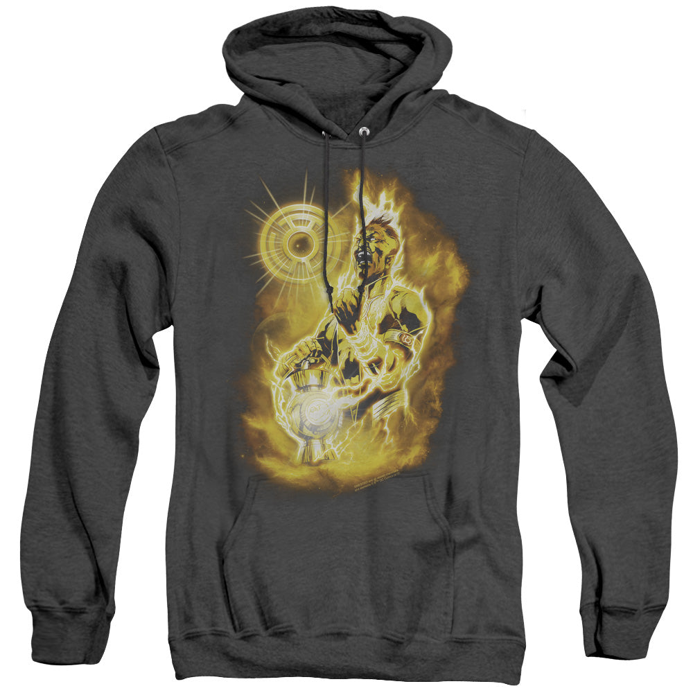Green Lantern Sinestro Nebula Mens Heather Hoodie Black Officially Licensed