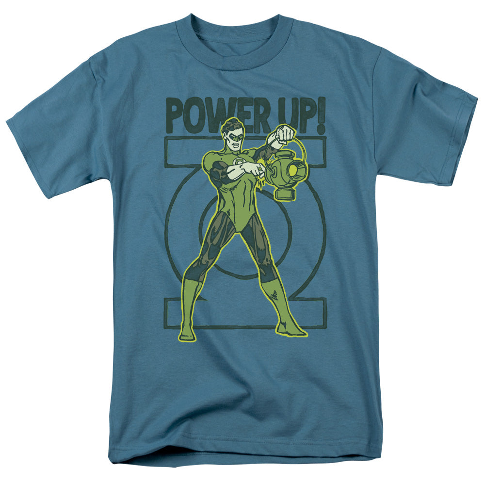 Green Lantern Power Up Mens T Shirt Slate
