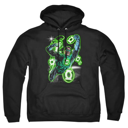 Green Lantern Earth Sector Mens Hoodie Black Officially Licensed