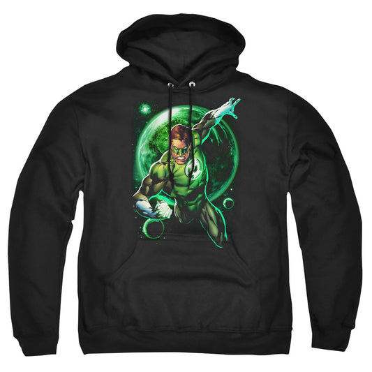 Green Lantern Galaxy Glow Mens Hoodie Black Officially Licensed