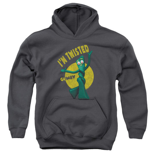Gumby Twisted Kids Youth Hoodie Charcoal