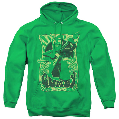 Gumby Vintage Rock Poster Mens Hoodie Kelly Green