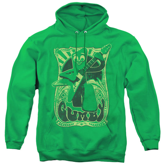 Gumby Vintage Rock Poster Mens Hoodie Kelly Green