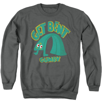 Gumby Get Bent Mens Crewneck Sweatshirt Charcoal