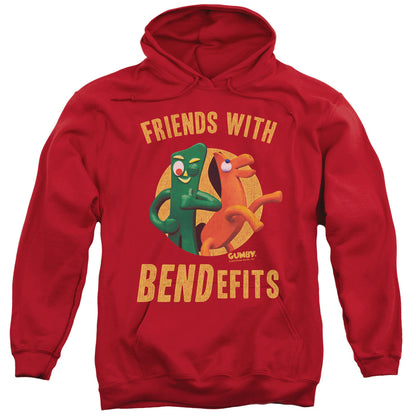 Gumby Bendefits Mens Hoodie Red