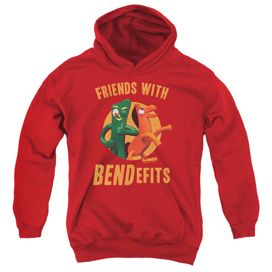 Gumby Bendefits Kids Youth Hoodie Red