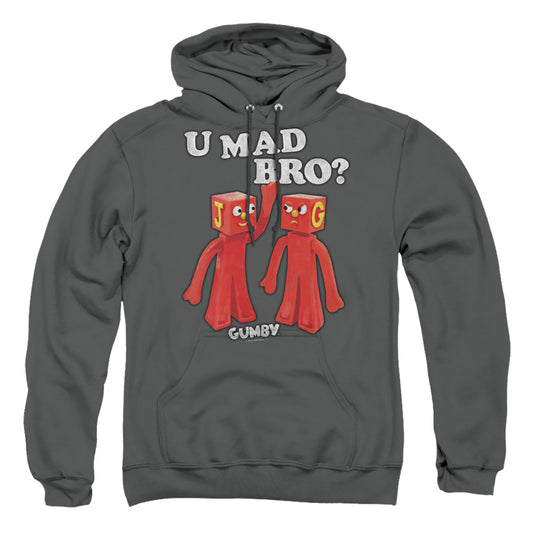 Gumby U Mad Bro Mens Hoodie Charcoal