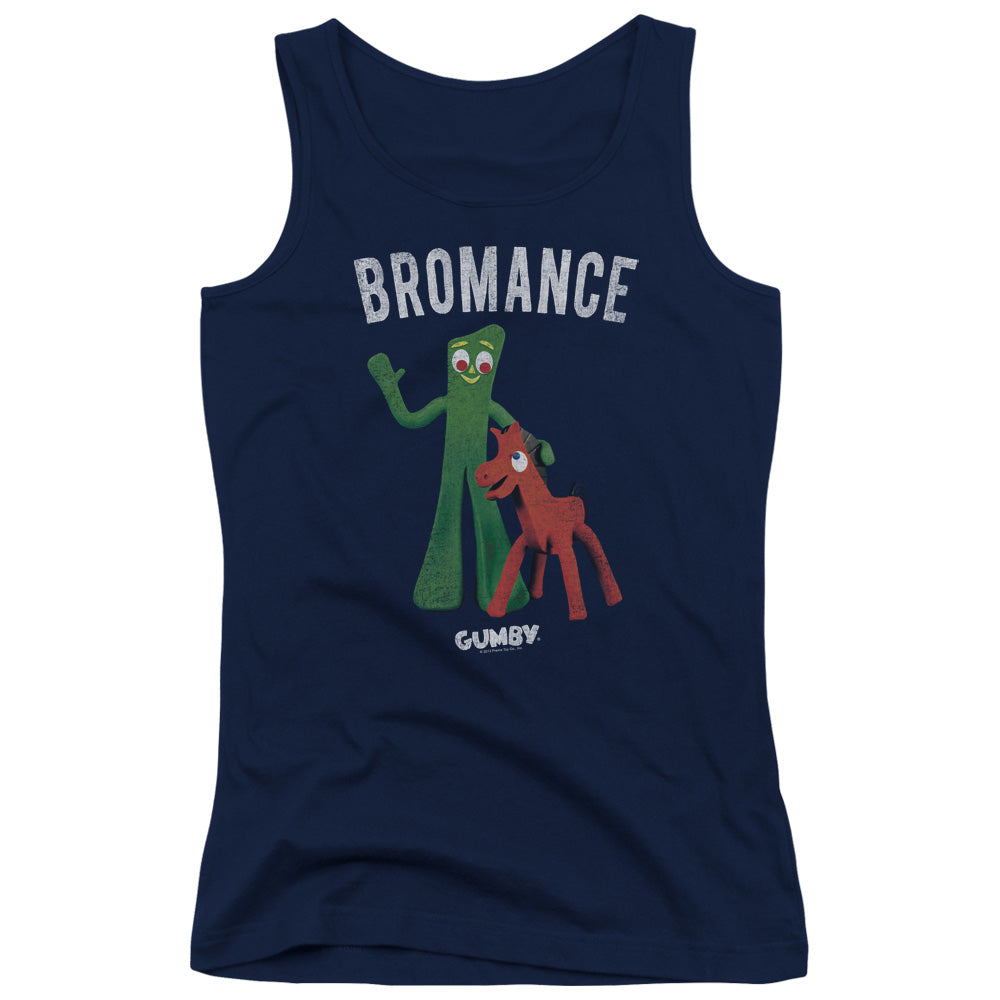 Gumby Bromance Womens Tank Top Shirt Navy