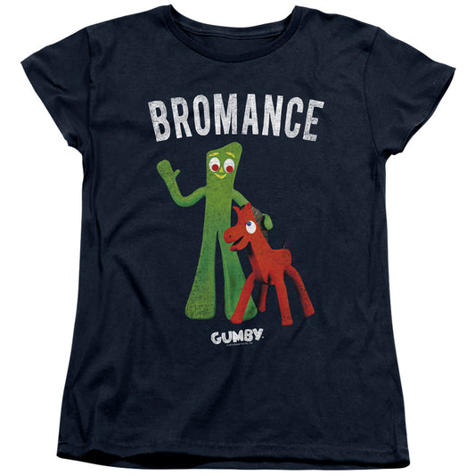 Gumby Bromance Womens T Shirt Navy