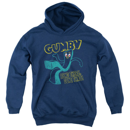 Gumby Bend There Kids Youth Hoodie Navy