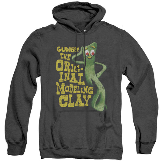 Gumby So Punny Mens Heather Hoodie Black Officially Licensed
