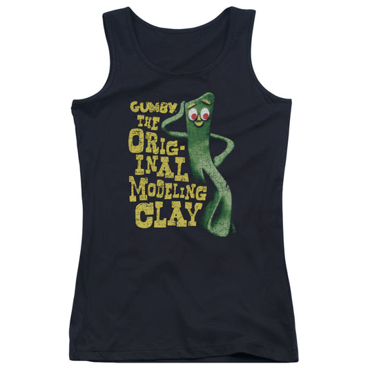 Gumby So Punny Womens Tank Top Shirt Black