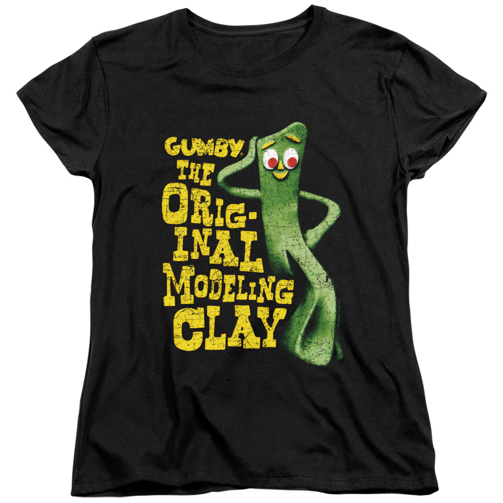 Gumby So Punny Womens T Shirt Black