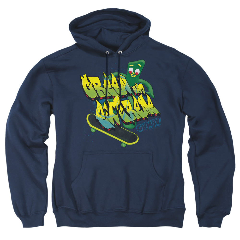 Gumby Green And Extreme Mens Hoodie Navy