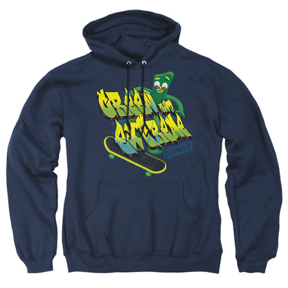 Gumby Green And Extreme Mens Hoodie Navy