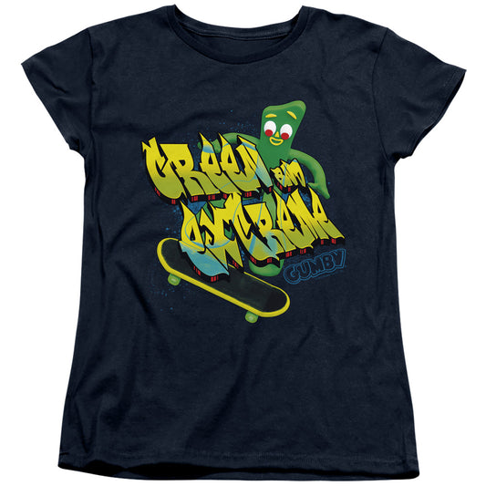 Gumby Green and Extreme Womens T Shirt Navy
