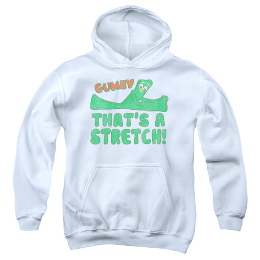 Gumby That's a Stretch Kids Youth Hoodie White