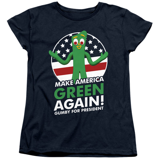Gumby for President Womens T Shirt Navy