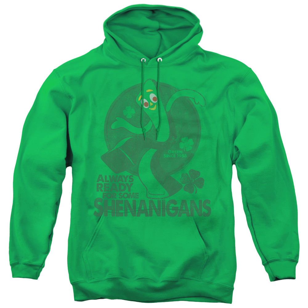 Gumby More Shenanigans Mens Hoodie Kelly Green