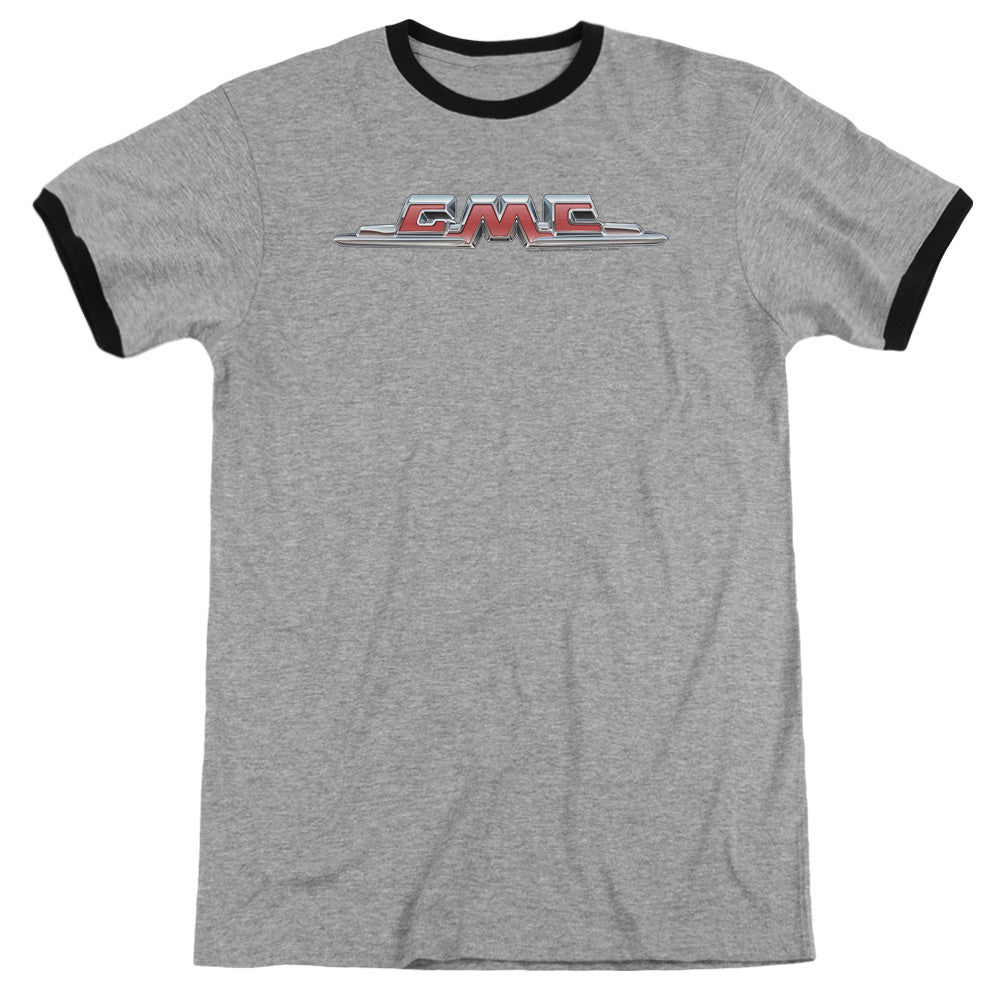 Gmc Chrome Logo Heather Ringer Mens T Shirt Heather Black