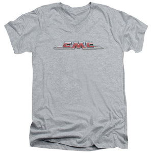 Gmc Chrome Logo Mens Slim Fit V-Neck T Shirt Athletic Heather