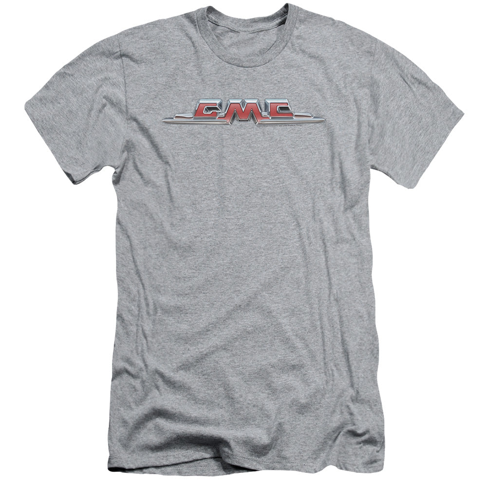 Gmc Chrome Logo Slim Fit Mens T Shirt Athletic Heather