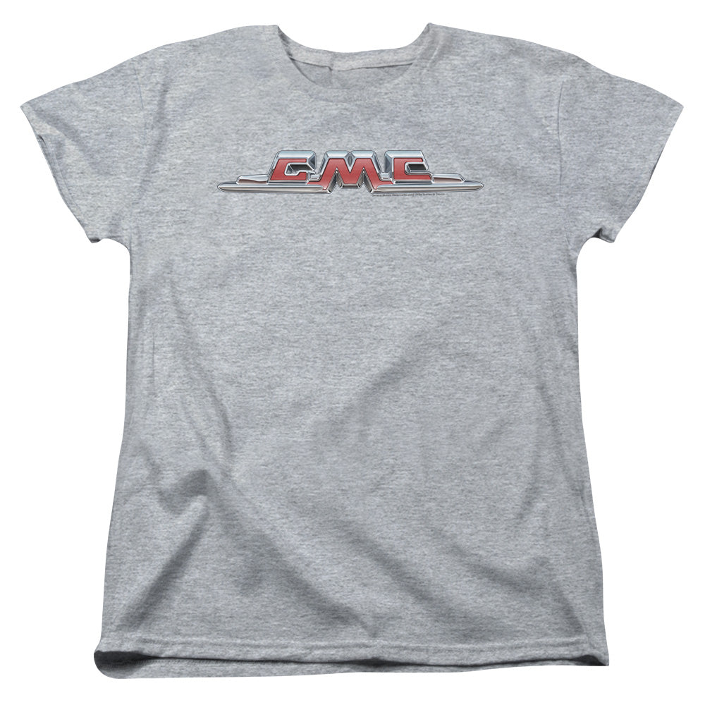 Gmc Chrome Logo Womens T Shirt Athletic Heather