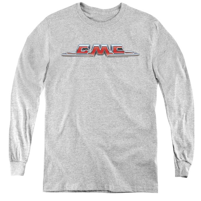 Gmc Chrome Logo Long Sleeve Kids Youth T Shirt Athletic Heather