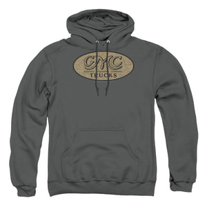 Gmc Vintage Oval Logo Mens Hoodie Charcoal