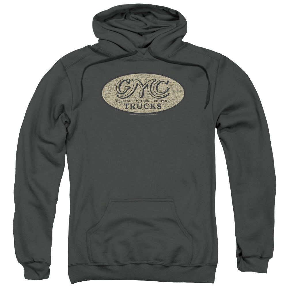 Gmc Vintage Oval Logo Mens Hoodie Charcoal