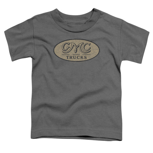 Gmc Vintage Oval Logo Toddler Kids Youth T Shirt Charcoal