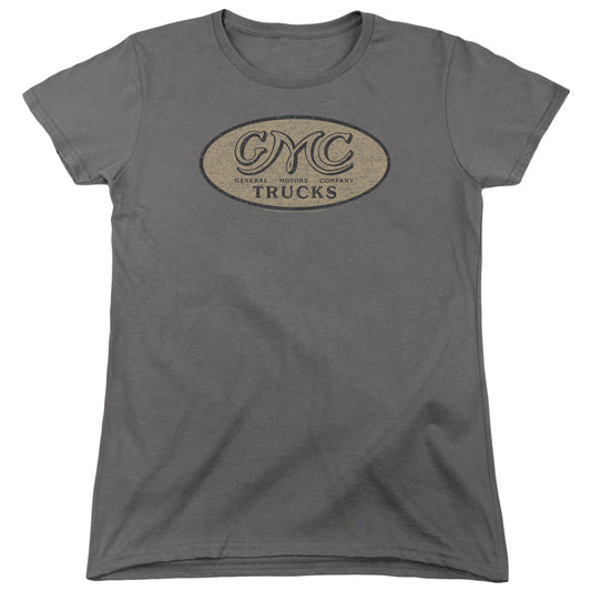 Gmc Vintage Oval Logo Womens T Shirt Charcoal