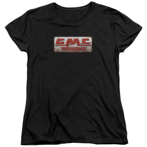 Gmc Beat Up 1959 Logo Womens T Shirt Black