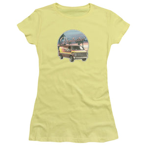 Gmc Vantastic Junior Sheer Cap Sleeve Womens T Shirt Banana